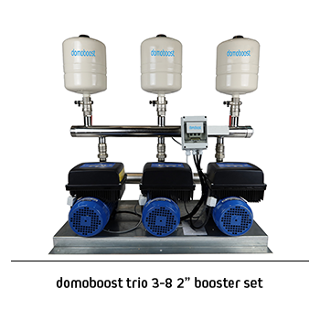 domoboost trio 3-8 2" booster set
domopac the solution for poor water pressure